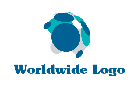 abstract circle dotted globe logo