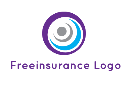 abstract person inside the circle with swooshes logo