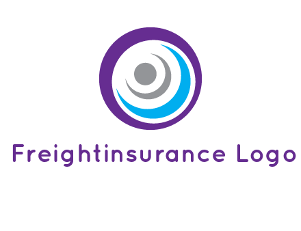 abstract person inside the circle with swooshes logo