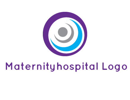 abstract person inside the circle with swooshes logo