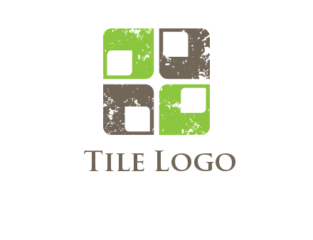 abstract rounded shape squares logo