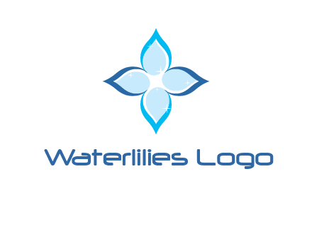 water drops inside the abstract leafs with shine logo