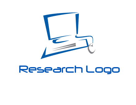 abstract computer with mouse logo