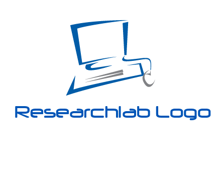 abstract computer with mouse logo