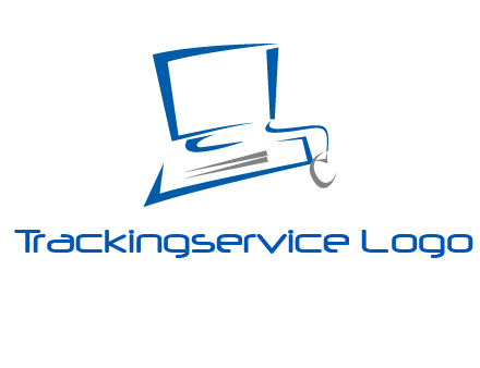 abstract computer with mouse logo