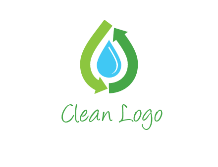 arrows around water drop icon