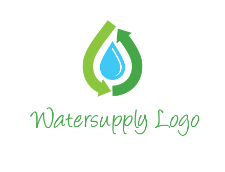 arrows around water drop icon