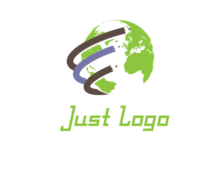 swooshes around the globe logo