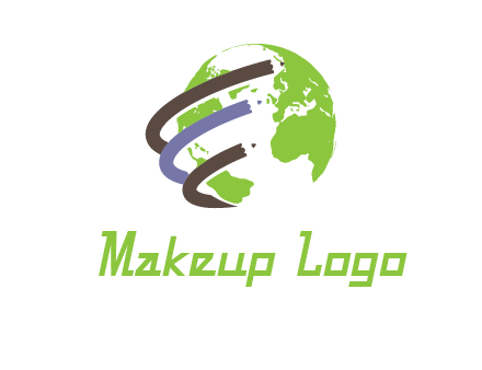 swooshes around the globe logo