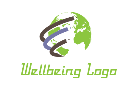 swooshes around the globe logo