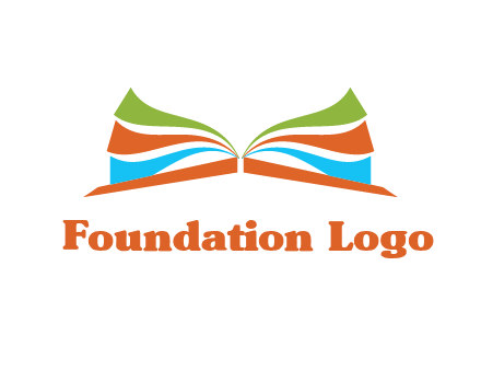 abstract open book logo