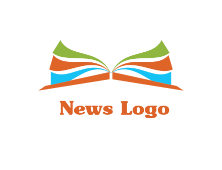 abstract open book logo