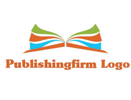 abstract open book logo