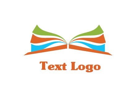 abstract open book logo