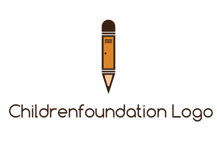 door merged with pencil logo