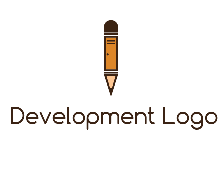 door merged with pencil logo