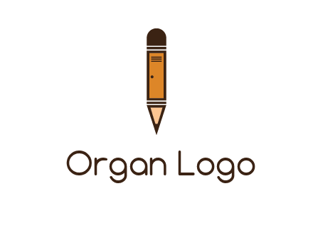 door merged with pencil logo