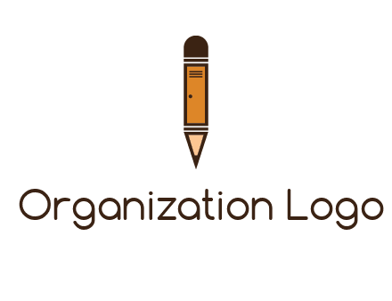 door merged with pencil logo