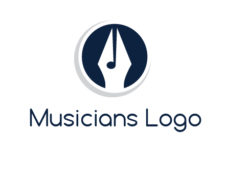 pen merged with music note logo