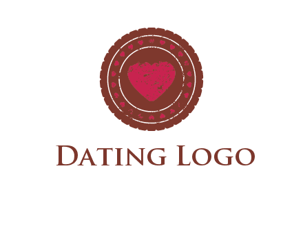 heart inside emblem logo