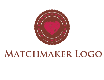 heart inside emblem logo