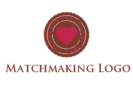 heart inside emblem logo