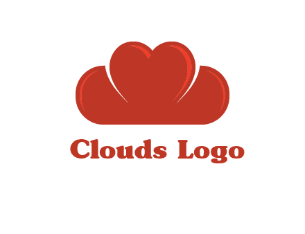 heart shaped cloud logo