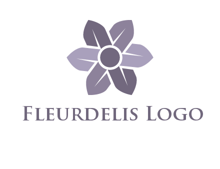 flower made of abstract leaves logo