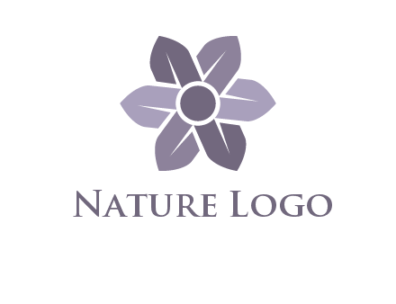 flower made of abstract leaves logo
