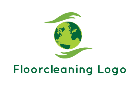 globe with abstract caring hand logo