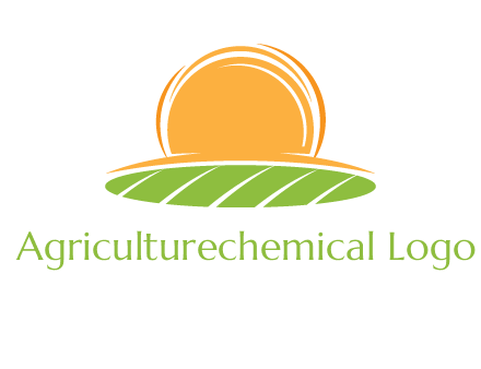 farm field with rising sun logo