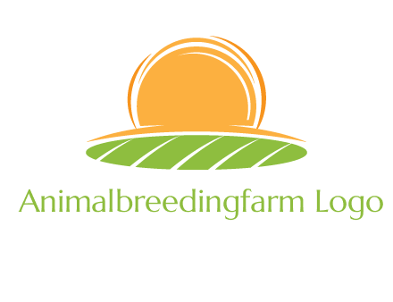 farm field with rising sun logo