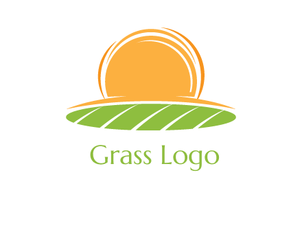 farm field with rising sun logo