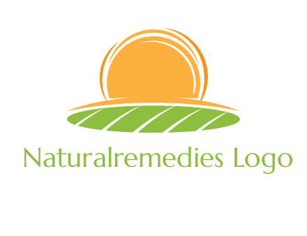 farm field with rising sun logo