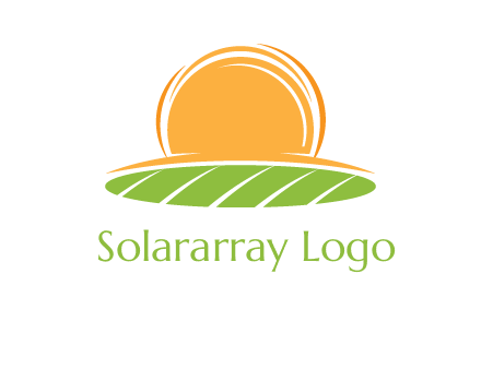 farm field with rising sun logo