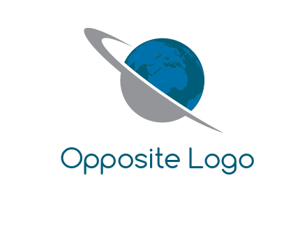 swoosh around the globe icon