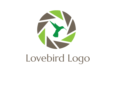 bird inside camera shutter logo