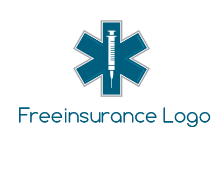 injection inside medical sign logo