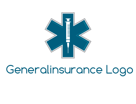 injection inside medical sign logo
