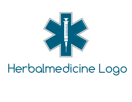 injection inside medical sign logo