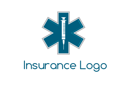 injection inside medical sign logo