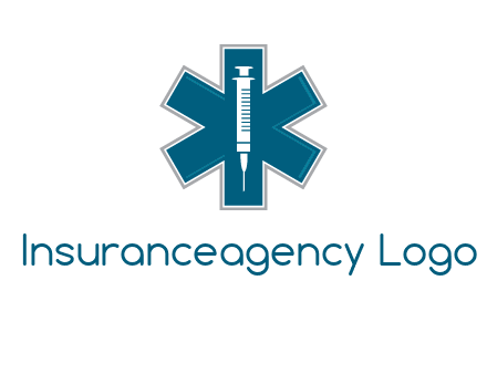 injection inside medical sign logo