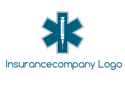 injection inside medical sign logo