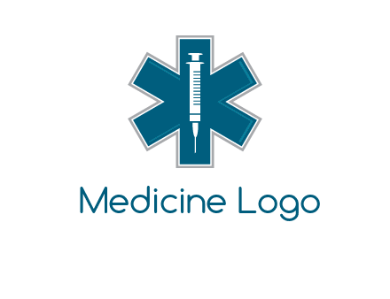 injection inside medical sign logo