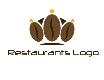 abstract persons with coffee beans symbol