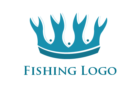 abstract fish combined with crown graphic