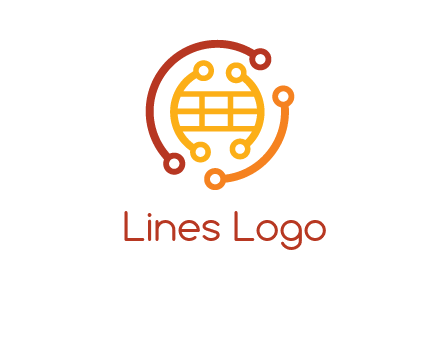 technology wires forming globe graphics