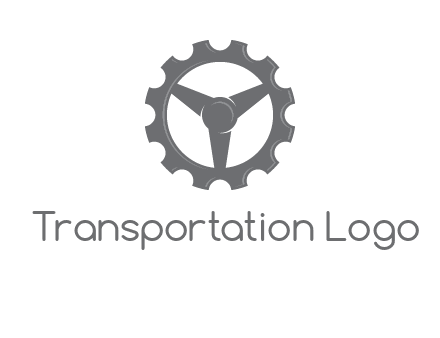 steering wheel mixed with gear logo