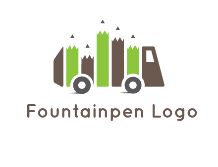 pencil merge with bus logo