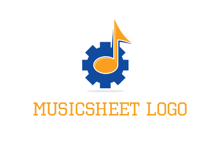 music note over gear logo
